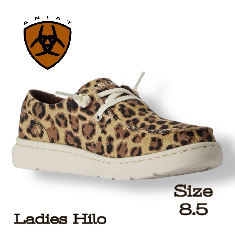 ARIAT WOMEN'S HILO LEOPARD PRINT SHOES 10038455 Size 8.5B